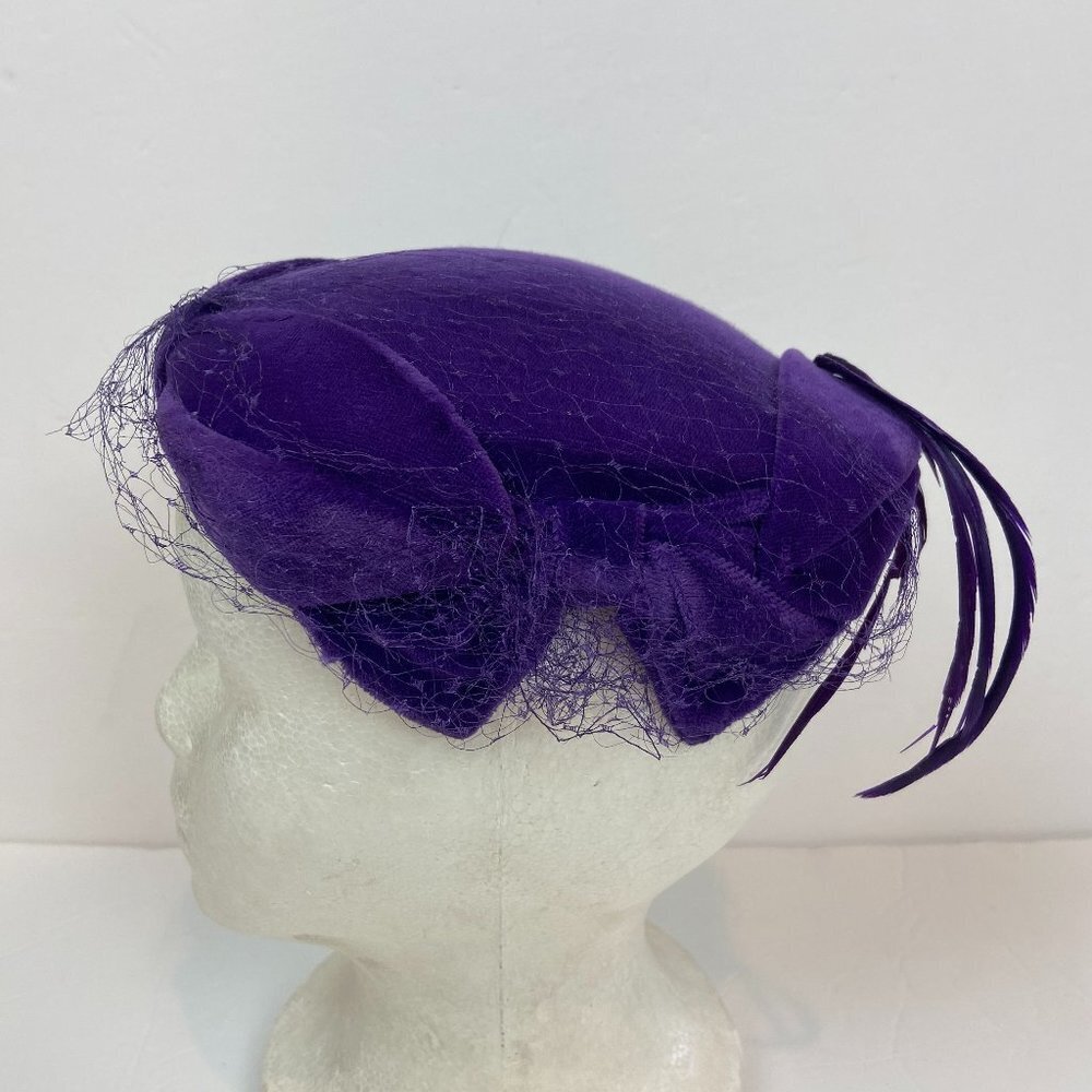Vintage Purple Hat Velvet